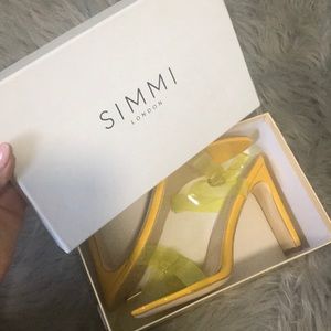 Yellow Transparent Summer Vine Heels